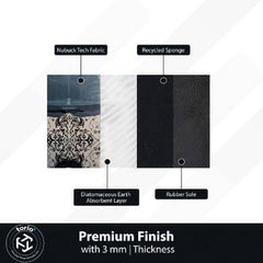 Bugatti Chiron Front View Floor Mat | Persian Carpet Style Hypercar Luxury Rug | Anti-Slip 3mm Absorbent Supercar Design Mat for Home, Office & Studio