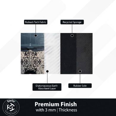 Bugatti Chiron Front View Floor Mat | Persian Carpet Style Hypercar Luxury Rug | Anti-Slip 3mm Absorbent Supercar Design Mat for Home, Office & Studio