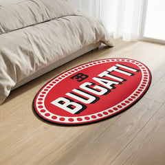 Bugatti Inspired Automotive Floor Mat (3 mm Thick) | Hypercar Logo Style Mat for Car Lovers, Garage Décor & Speed Enthusiasts