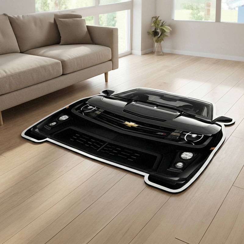 Chevrolet Camaro Front Design Floor Mat | Anti-Slip 3mm Printed Rug for Living Room, Bedroom, Gaming & Garage Decor