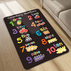 Kids Counting Numbers Learning Rubber Floor Mat (3 mm Thick) | 1 to 10 Educational Play Mat for Toddlers, Preschool & Nursery Room