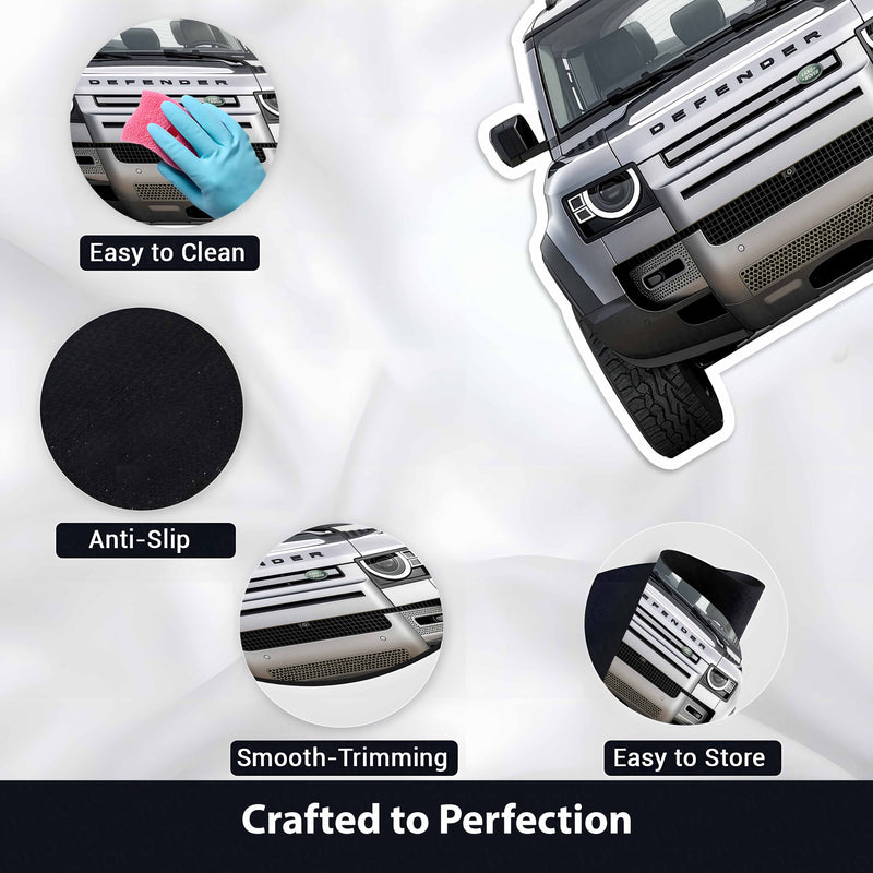 Land Rover Defender Floor Mat | Anti-Slip 3mm Absorbent Car-Style Rug | Easy Clean Waterproof Designer Mat for Home & Garage