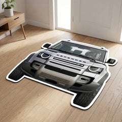 Land Rover Defender Floor Mat | Anti-Slip 3mm Absorbent Car-Style Rug | Easy Clean Waterproof Designer Mat for Home & Garage