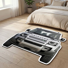 Land Rover Defender Floor Mat | Anti-Slip 3mm Absorbent Car-Style Rug | Easy Clean Waterproof Designer Mat for Home & Garage