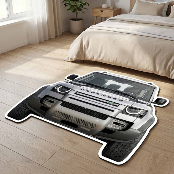 Land Rover Defender Floor Mat | Anti-Slip 3mm Absorbent Car-Style Rug | Easy Clean Waterproof Designer Mat for Home & Garage