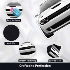 Dodge Challenger Floor Mat | Anti-Slip 3mm Absorbent Muscle Car-Style Rug | Easy Clean Waterproof Designer Mat for Home, Garage & Man Cave