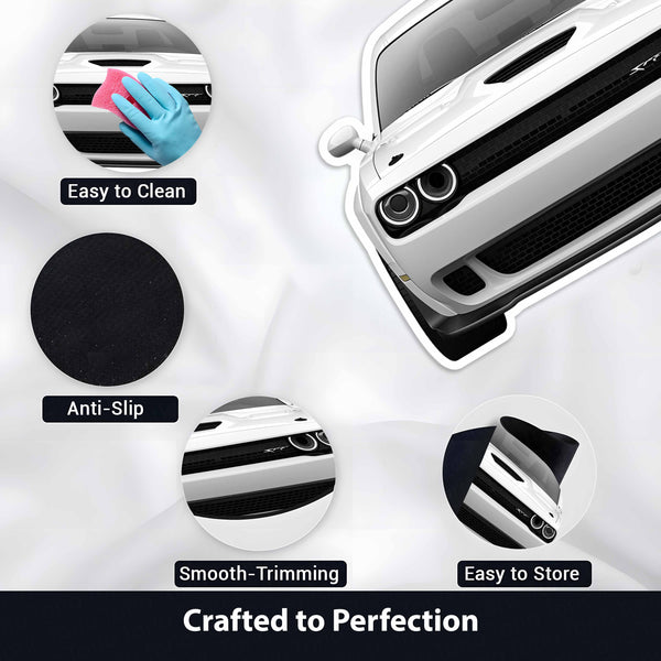 Dodge Challenger Floor Mat | Anti-Slip 3mm Absorbent Muscle Car-Style Rug | Easy Clean Waterproof Designer Mat for Home, Garage & Man Cave