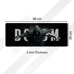 Doctor Doom Marvel Superhero Bedside Runner Flat Rug | Dark Comic Character Bedroom Runner for Gaming Room Decor