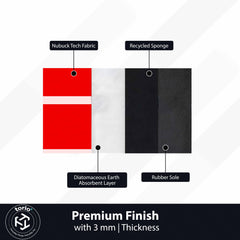 Formula 1 Inspired Racing Floor Mat (3 mm Thick) | Iconic Red Motorsport Emblem Mat for Racing Fans, Gaming Rooms & Car Decor