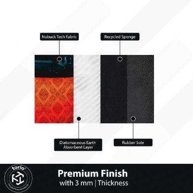 Ferrari SF90 Stradale Front View Floor Mat | Red Persian Pattern Hypercar Luxury Rug | Anti-Slip 3mm Absorbent Supercar Design Mat for Home, Office & Studio