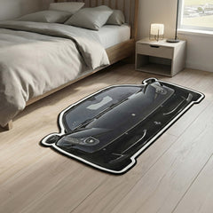 Ferrari Front Design Floor Mat | Anti-Slip 3mm Absorbent Car-Style Rug | Easy Clean Waterproof Automotive Designer Mat for Home, Office & Garage