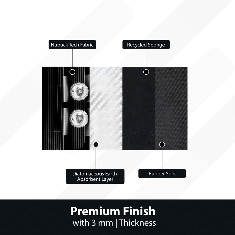 Ford Mustang Shelby Floor Mat | Anti-Slip 3mm Absorbent Muscle Car Style Rug | Easy Clean Waterproof Automotive Designer Mat for Home & Garage