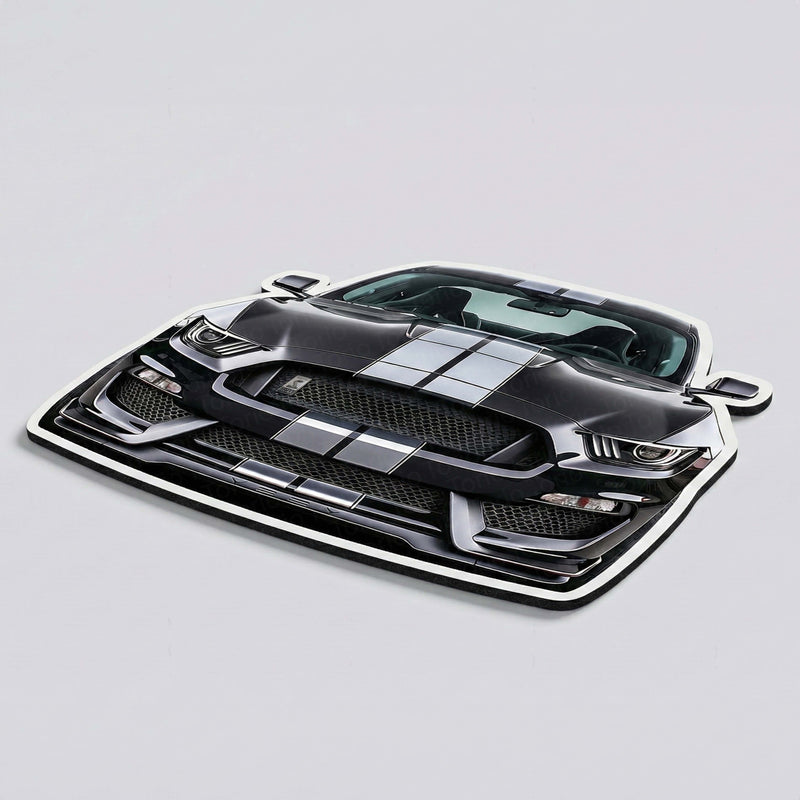 Ford Mustang Shelby Floor Mat | Anti-Slip 3mm Absorbent Muscle Car-Style Rug | Easy Clean Waterproof Designer Mat for Home, Garage & Man Cave