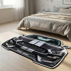 Ford Mustang Shelby Floor Mat | Anti-Slip 3mm Absorbent Muscle Car-Style Rug | Easy Clean Waterproof Designer Mat for Home, Garage & Man Cave