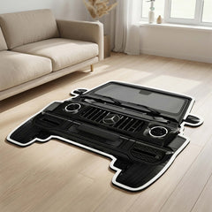 Mercedes G-Wagon Front View Floor Mat | Anti-Slip 3mm Absorbent Luxury SUV Design Rug | Easy Clean Waterproof Floor Mat for Home, Office & Garage
