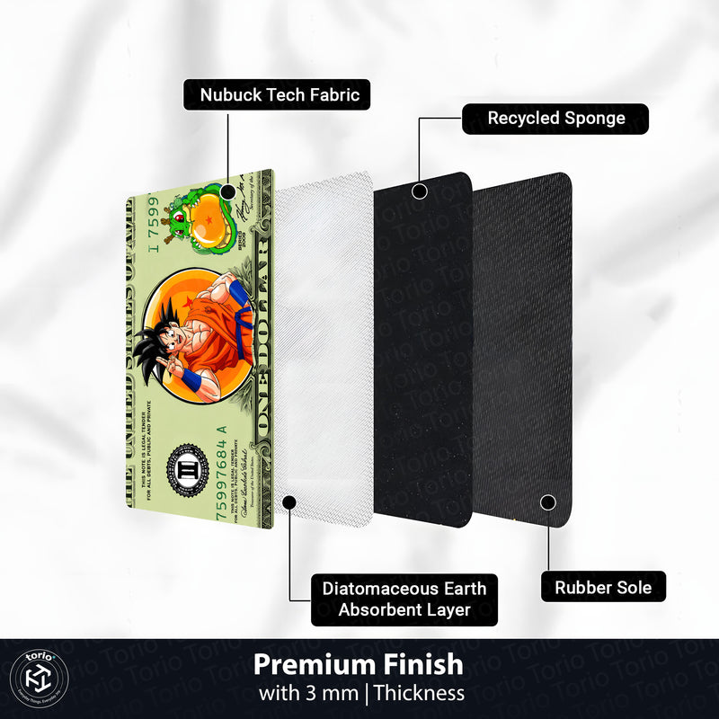 Goku Dragon Ball Money Note Flat Rug | Anime Dollar Bill Inspired Bedroom Rug for Gaming Room & Otaku Decor