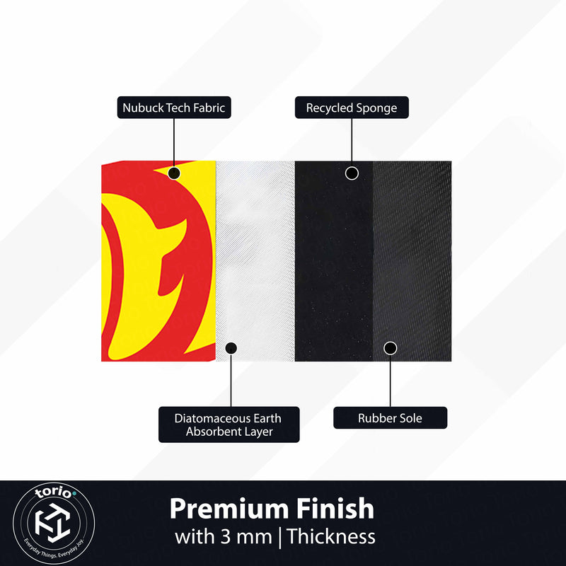 Hot Wheels Logo Floor Mat (3 mm Thick) | Iconic Toy Car Style Design Mat for Kids Rooms, Gaming Areas & Car Lovers