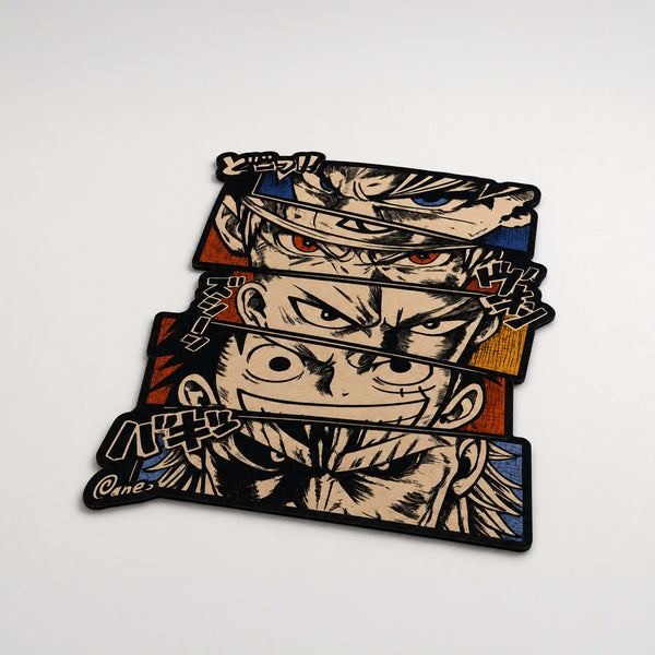 Anime Legends Panel Cut-out Flat Rug | One Piece, Dragon Ball, Naruto, Bleach & Hunter × Hunter Floor Rug | Premium Shonen Gaming Room Decor