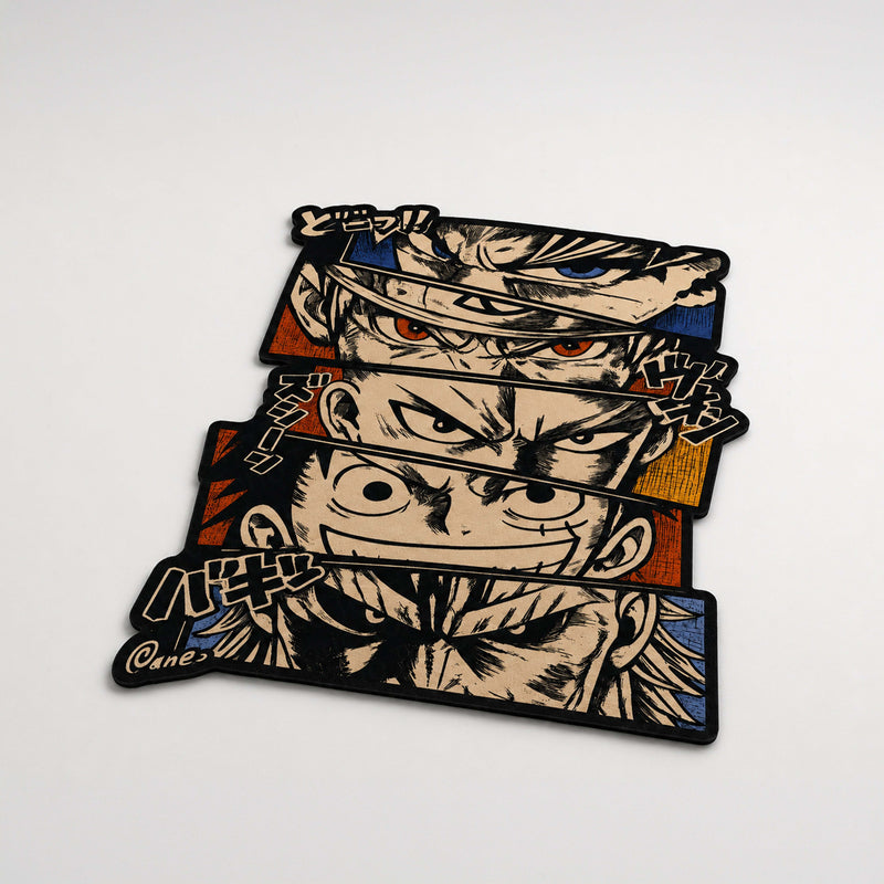 Anime Legends Panel Cut-out Flat Rug | One Piece, Dragon Ball, Naruto, Bleach & Hunter × Hunter Floor Rug | Premium Shonen Gaming Room Decor