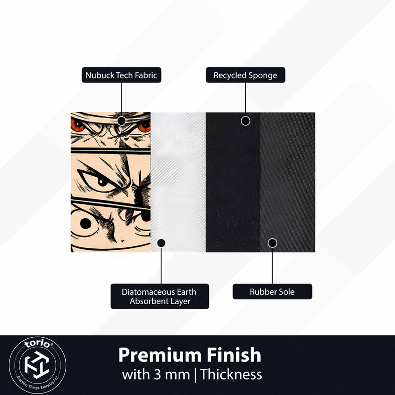 Anime Legends Panel Cut-out Flat Rug | One Piece, Dragon Ball, Naruto, Bleach & Hunter × Hunter Floor Rug | Premium Shonen Gaming Room Decor