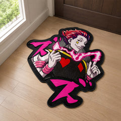 Hisoka Morow Cut-out Flat Rug | Hunter × Hunter Anime Floor Rug | Premium Magician Gaming Room Decor