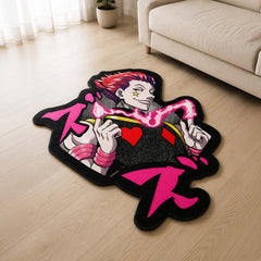 Hisoka Morow Cut-out Flat Rug | Hunter × Hunter Anime Floor Rug | Premium Magician Gaming Room Decor