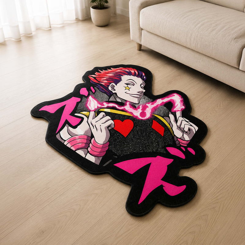 Hisoka Morow Cut-out Flat Rug | Hunter × Hunter Anime Floor Rug | Premium Magician Gaming Room Decor