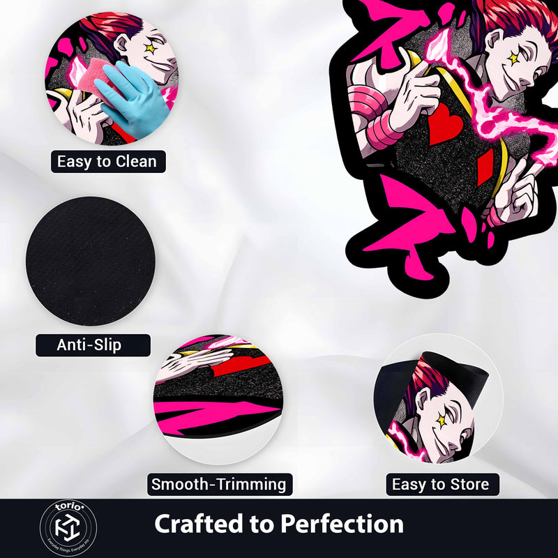Hisoka Morow Cut-out Flat Rug | Hunter × Hunter Anime Floor Rug | Premium Magician Gaming Room Decor