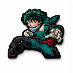 Izuku Midoriya (Deku) Action Pose Cut-out Flat Rug | My Hero Academia Anime Floor Rug | Premium Hero Gaming Room Decor
