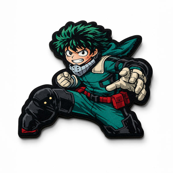 Izuku Midoriya (Deku) Action Pose Cut-out Flat Rug | My Hero Academia Anime Floor Rug | Premium Hero Gaming Room Decor