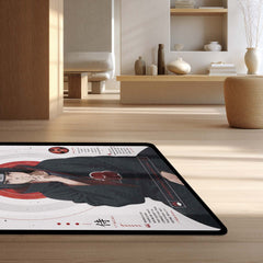Naruto Itachi Uchiha Anime Character Flat Rug | Akatsuki Itachi Art Flat Rug | Premium Anime Gaming Room Floor Decor