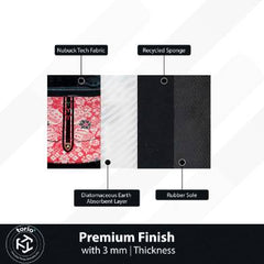 Lamborghini Aventador Front View Floor Mat | Persian Floral Supercar Luxury Rug | Anti-Slip 3mm Absorbent Exotic Car Design Mat for Home, Office & Studio