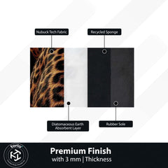 Leopard Print Area Rug | Wild Animal Skin Pattern Floor Mat | Luxury Aesthetic Rug for Bedroom, Living Room & Modern Home Decor