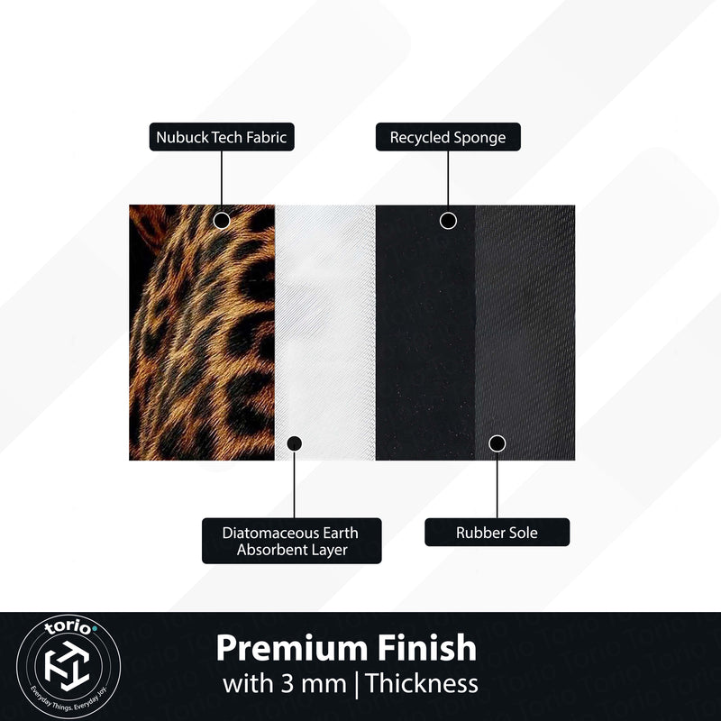 Leopard Print Area Rug | Wild Animal Skin Pattern Floor Mat | Luxury Aesthetic Rug for Bedroom, Living Room & Modern Home Decor