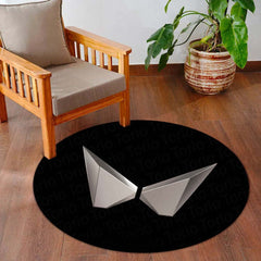 Mahindra Logo Inspired Round Floor Mat (3 mm Thick) | Automotive Emblem Design Decor Mat for Garage, Bedroom & Car Enthusiast Spaces