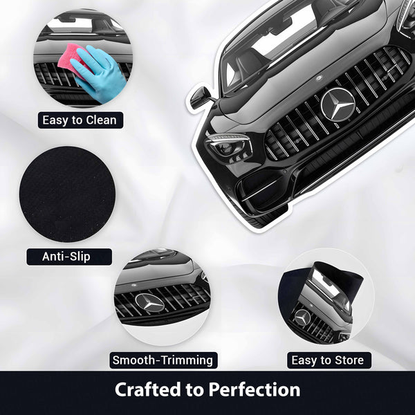 Mercedes-Benz Inspired Floor Mat | Anti-Slip 3mm Absorbent Luxury Car Design Rug | Easy Clean Waterproof Floor Mat for Home, Office & Garage