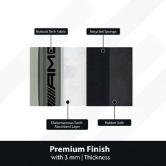 Mercedes-AMG Rear Design Floor Mat | Anti-Slip 3mm Absorbent Performance Car Rug | Easy Clean Waterproof Automotive Floor Mat for Home, Office & Garage