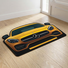 Mercedes Inspired Floor Mat | Anti-Slip 3mm Absorbent Luxury Car Design Rug | Easy Clean Waterproof Floor Mat for Home, Office & Garage