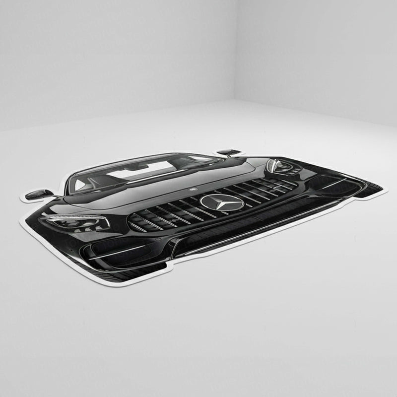 Mercedes-Benz Inspired Floor Mat | Anti-Slip 3mm Absorbent Luxury Car Design Rug | Easy Clean Waterproof Floor Mat for Home, Office & Garage
