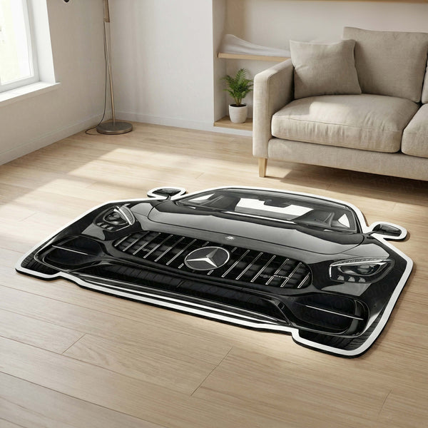 Mercedes-Benz Inspired Floor Mat | Anti-Slip 3mm Absorbent Luxury Car Design Rug | Easy Clean Waterproof Floor Mat for Home, Office & Garage