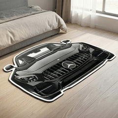 Mercedes-Benz Inspired Floor Mat | Anti-Slip 3mm Absorbent Luxury Car Design Rug | Easy Clean Waterproof Floor Mat for Home, Office & Garage