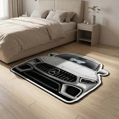 Mercedes-Benz Inspired Floor Mat | Anti-Slip 3mm Absorbent Luxury Car Design Rug | Easy Clean Waterproof Floor Mat for Home, Office & Garage
