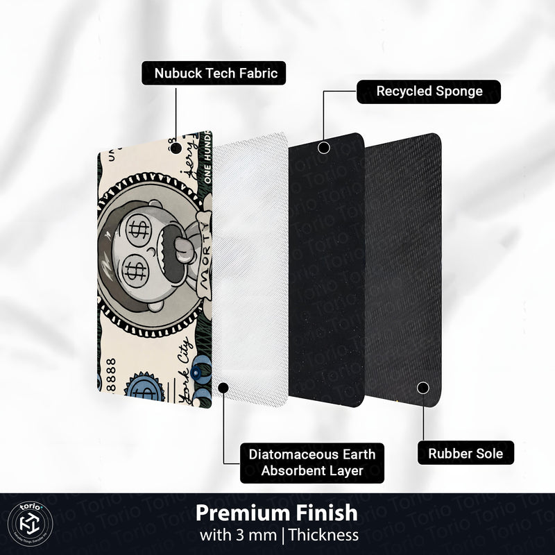 Morty Smith Money Note Flat Rug | Rick and Morty Cartoon Dollar Bill Inspired Bedroom Rug for Gaming Room & Pop Culture Decor