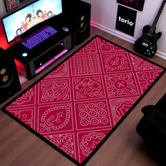 Traditional Decorative Motif Area Rug | Ornate Ethnic Pattern Floor Mat | Cultural Artistic Rug for Living Room, Traditional Home & Study Decor