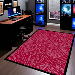 Traditional Decorative Motif Area Rug | Ornate Ethnic Pattern Floor Mat | Cultural Artistic Rug for Living Room, Traditional Home & Study Decor