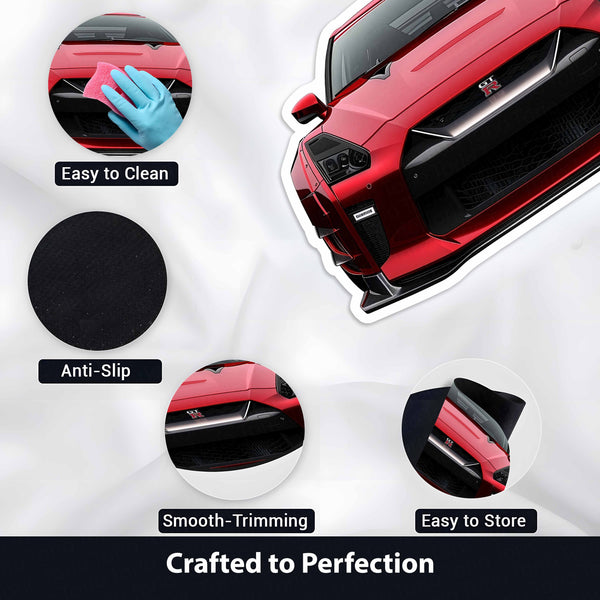 Nissan GT-R R35 Floor Mat | Anti-Slip 3mm Absorbent Supercar Design Rug | Easy Clean Waterproof Car-Style Floor Mat for Home, Office & Garage