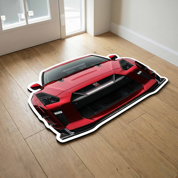 Nissan GT-R R35 Floor Mat | Anti-Slip 3mm Absorbent Supercar Design Rug | Easy Clean Waterproof Car-Style Floor Mat for Home, Office & Garage