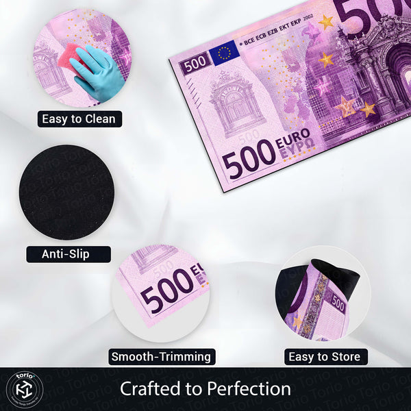 €100 Euro Banknote Money Flat Rug | Luxury Currency Bedroom Bedside Runner for Modern Home Decor (Copy)