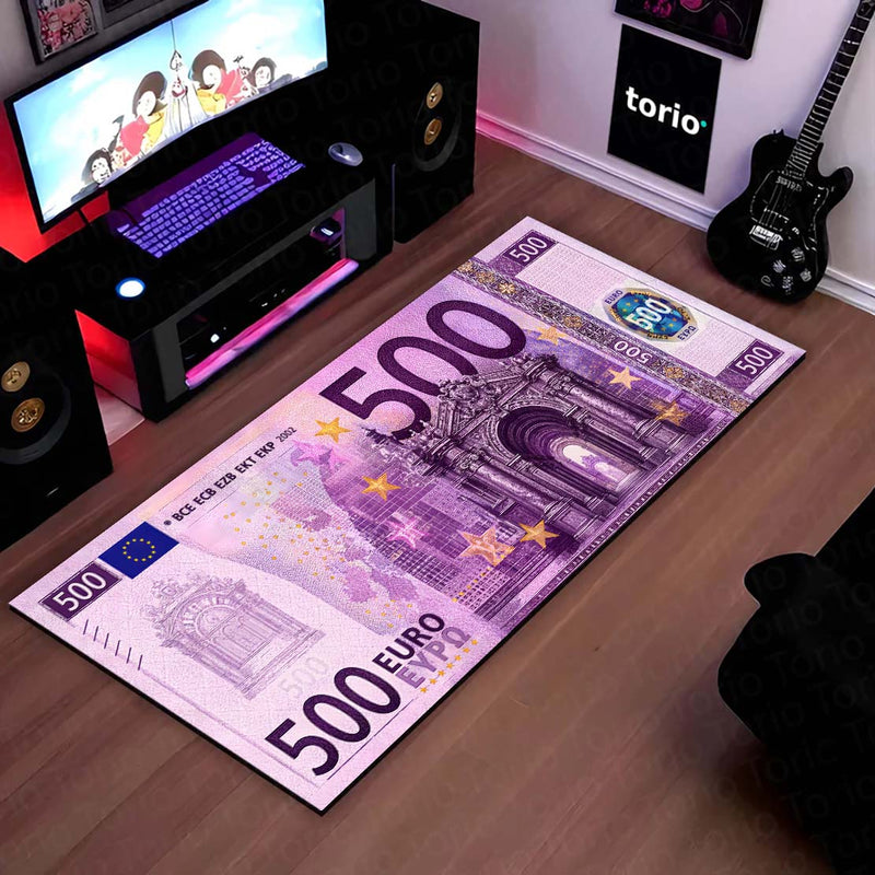 €100 Euro Banknote Money Flat Rug | Luxury Currency Bedroom Bedside Runner for Modern Home Decor (Copy)