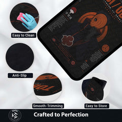 Naruto Obito (Tobi) Anime Character Flat Rug | Masked Man Akatsuki Tobi Art Flat Rug | Premium Anime Gaming Room Floor Decor